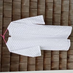 Beautiful eyelet white dress.